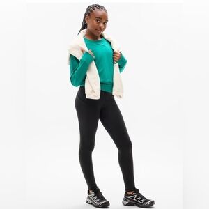 Athleta Girl Altitue Edge Stash Fleece Lined Legging size M (8-10) black